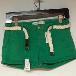 Brand new green Abercrombie and Fitch shorts